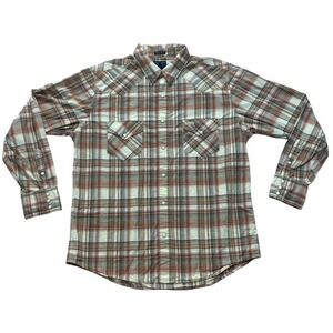 American Eagle Pearl Snap Western Shirt Mens XL Plaid Slim Fit